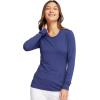 Infinity Women Long Sleeve Underscrub Knit Tee with Round Neckline Scrub T-Shirt – CK782(Navy)