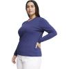 Infinity Women Long Sleeve Underscrub Knit Tee with Round Neckline Scrub T-Shirt – CK782(Navy)