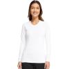 Infinity Women Long Sleeve Underscrub Knit Tee with Round Neckline Scrub T-Shirt – CK782(White)