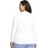 Infinity Women Long Sleeve Underscrub Knit Tee with Round Neckline Scrub T-Shirt – CK782(White)