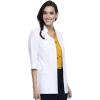 Infinity Women’s Zip Front Tunic Scrub Top – Mandarin Collar V-Neck with 3 Pockets, 360° Stretch & Moisture-Wicking – CK952A(White)