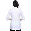 Infinity Women’s Zip Front Tunic Scrub Top – Mandarin Collar V-Neck with 3 Pockets, 360° Stretch & Moisture-Wicking – CK952A(White)
