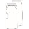 Scrubs Uniform Skirt Workwear Professionals, Rib-Knit Waist, Soft Stretch WW510, XS, White