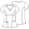 Workwear Core Stretch Women Scrubs Top V-Neck 24703(Grape)