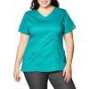 Workwear Core Stretch Women Scrubs Top V-Neck 24703(Teal Blue)