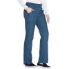 Workwear Originals Women Scrubs Pant Mid Rise Straight Leg Pull-on Cargo WW210(Caribbean Blue)