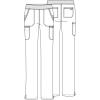 Workwear Originals Women Scrubs Pant Mid Rise Straight Leg Pull-on Cargo WW210(Pewter)