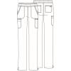 Workwear Originals Women Scrubs Pant Mid Rise Straight Leg Pull-on Cargo WW210(Red)