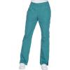 Workwear Originals Women Scrubs Pant Mid Rise Straight Leg Pull-on Cargo WW210(Teal Blue)