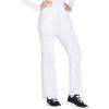 Workwear Originals Women Scrubs Pant Mid Rise Straight Leg Pull-on Cargo WW210(White)