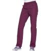 Workwear Originals Women Scrubs Pant Mid Rise Straight Leg Pull-on Cargo WW210(Wine)