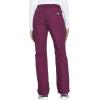Workwear Originals Women Scrubs Pant Mid Rise Straight Leg Pull-on Cargo WW210(Wine)