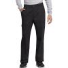 Cherokee Cargo Scrub Pants for Men with Mid Rise Straight Leg Zip Fly WW250AB(Black)