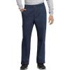 Cherokee Cargo Scrub Pants for Men with Mid Rise Straight Leg Zip Fly WW250AB(Navy)