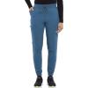 Cherokee Euphoria Women Scrubs Pant Mid Rise Jogger CK260A(Caribbean Blue)