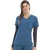 Cherokee Euphoria Women Scrubs Top Tuckable V-Neck CK788A(Caribbean Blue)