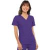 Cherokee Flexibles Women Scrubs Top V-Neck Knit Panel 2968(Grape)