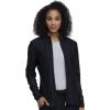 Cherokee Form Women Warm Up Scrubs Jacket Zip Front CK390(Black)