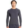 Cherokee Infinity Mens Long Sleeve Underscrub Top, Round Neck, Watch Slot Cuffs, Moisture Wicking 360 Stretch Fabric – IN608(Pewter)