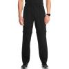 Cherokee Infinity Men’s Mid Rise Straight Leg Convertible Zip Off Shorts Design/Pant with 3 Pockets IN202A(Black)