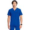 Cherokee Infinity Mens V-Neck Scrub Top Modern Fit, 3 Pockets, Rib-Knit Back Panels, Moisture-Wicking 360° Stretch – CK900A(Galaxy Blue)