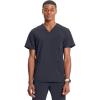 Cherokee Infinity Mens V-Neck Scrub Top Modern Fit, 3 Pockets, Rib-Knit Back Panels, Moisture-Wicking 360° Stretch – CK900A(Pewter)