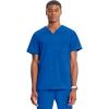 Cherokee Infinity Mens V-Neck Scrub Top Modern Fit, 3 Pockets, Rib-Knit Back Panels, Moisture-Wicking 360° Stretch – CK900A(Royal)