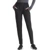 Cherokee Infinity Womens High Rise Skinny Scrub Pants, 5 Pockets, Moisture Wicking, Easy Care, PROTX2 & 360 Stretch – CK067A(Black)