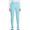 Cherokee Infinity Womens High Rise Skinny Scrub Pants, 5 Pockets, Moisture Wicking, Easy Care, PROTX2 & 360 Stretch – CK067A(Cloud Blue)