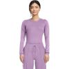Cherokee Infinity Womens Long Sleeve Underscrub Top, Round Neck, Thumbholes, Moisture-Wicking 360° Stretch – IN640(Livewire Lilac)