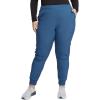 Cherokee Infinity Womens Mid Rise Jogger Scrub Pants Rib-Knit Waist, 6 Pockets, 360° Stretch Moisture-Wicking – CK080A(Caribbean Blue)