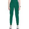 Cherokee Infinity Womens Scrub Jogger Pants, Mid Rise, Moisture Wicking, Wrinkle-Resistant, 360 Stretch, 5 Pockets – CK110A(Hunter Green)