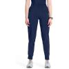 Cherokee Infinity Womens Scrub Jogger Pants, Mid Rise, Moisture Wicking, Wrinkle-Resistant, 360 Stretch, 5 Pockets – CK110A(Navy)