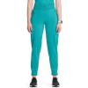 Cherokee Infinity Womens Scrub Jogger Pants, Mid Rise, Moisture Wicking, Wrinkle-Resistant, 360 Stretch, 5 Pockets – CK110A(Teal Blue)