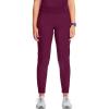 Cherokee Infinity Womens Scrub Jogger Pants, Mid Rise, Moisture Wicking, Wrinkle-Resistant, 360 Stretch, 5 Pockets – CK110A(Wine)