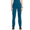 Cherokee Infinity Women’s Scrub Pant Mid Rise Tapered Leg Pull-on Bottom with Moisture Wicking & 360° Stretch Fabric CK065A(Caribbean Blue)