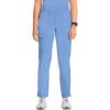 Cherokee Infinity Women’s Scrub Pant Mid Rise Tapered Leg Pull-on Bottom with Moisture Wicking & 360° Stretch Fabric CK065A(Ciel)