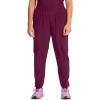 Cherokee Infinity Women’s Scrub Pant Mid Rise Tapered Leg Pull-on Bottom with Moisture Wicking & 360° Stretch Fabric CK065A(Wine)