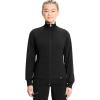 Cherokee Infinity Womens Zip Front Jacket With 2 Pockets Contemporary Fit Back Shoulder Yokes & Front Princess Seams- 2391A(Black)