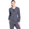 Cherokee Infinity Zip Front Womens Scrub Jacket 4-Way Stretch with Superior Performance and Comfort for Nurse CK370A(Pewter)