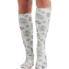 Cherokee Knee High Compression Socks 8-15 mmHg, Lightweight Printed Support Stockings, 1 Pair- COMFORTSUPPORT(Llama Take a Selfie)