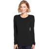 Cherokee Long Sleeve Underscrub for Women Modern Classic fit Soft Crew Neck Knit Tee with 2-Way Stretch – 4881(Black)