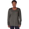 Cherokee Long Sleeve Underscrub for Women Modern Classic fit Soft Crew Neck Knit Tee with 2-Way Stretch – 4881(Pewter)