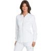 Cherokee Luxe Sport Women Warm Up Scrubs Jacket Zip Front CK300(White)