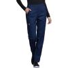 Cherokee Luxe Women Scrubs Pant Natural Rise Tapered Leg CK040(Navy)