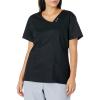 Cherokee Luxe Women Scrubs Top Crossover V-Neck Pin-Tuck 1999(Black)