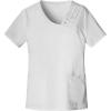 Cherokee Luxe Women Scrubs Top Crossover V-Neck Pin-Tuck 1999(White)
