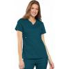 Cherokee Luxe Women Scrubs Top Empire Waist Mock Wrap 21701(Caribbean Blue)