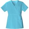 Cherokee Luxe Women Scrubs Top Mock Wrap 1841(Blue Wave)