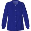Cherokee Luxe Women Warm Up Scrubs Jacket Snap Front 1330(Galaxy Blue)